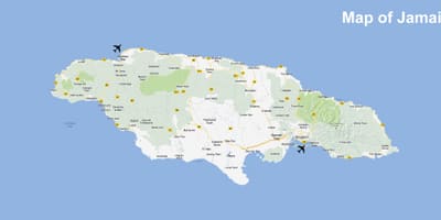 Karta уиннифред plaži Jamajke