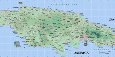 Karta detaljne Jamajka