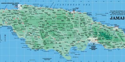 Geografska karta Jamajke