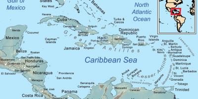 Karta Jamajka i susjedni otoci