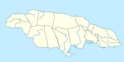 Karta Jamajke, pokazujući rijeka
