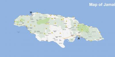 Karta Jamajke zračne luke i naselja